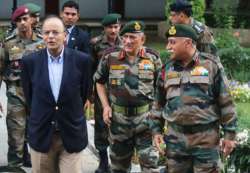 Defence Minister Arun Jaitley was on a one-day Kashmir visit