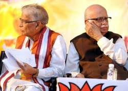 File pic of MM Joshi and Lk Advani at an event 