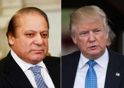 File pic of Nawaz Sharif and Donald Trump 