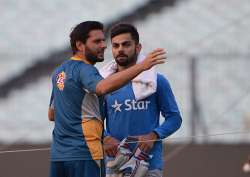 A file image of Shahid Afridi and Virat Kohli.