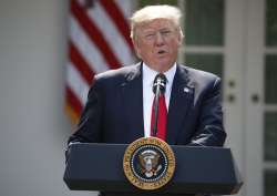 Trump speaks about the US role in Paris climate accord on Thursday in the WH