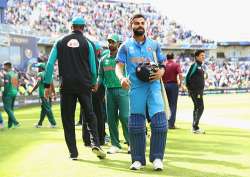 Virat Kohli celebrates the victory against Bangladesh in semi-final.