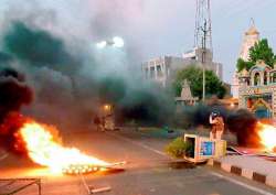 File pic - A scene after violent clashes between farmers and police in Mandsaur