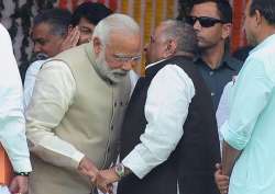 File pic - PM Narendra Modi and Mulayam Singh Yadav