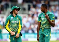 A file image of AB de Villiers and Kagiso Rabada.