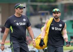 A file image of Ravi Shastri and Virat Kohli.