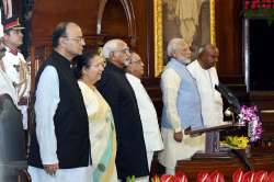 PM Narendra Modi and President Mukherjee at the launch of the GST