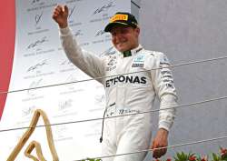 Valterri Bottas reacts after winning the Austrian Grand Prix.