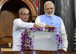 President Mukherjee and PM Modi launch landmark GST 