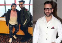 Saif Ali Khan, Varun Dhawan, Karan Johar 