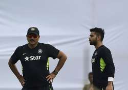 A file image of Ravi Shastri and Virat Kohli.