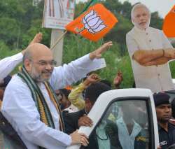 Amit Shah targets Congress over internal democracy