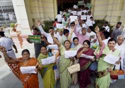 File pic - RJD and Congress legislators stage a demonstration on Srijan scam