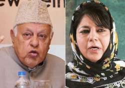 J&K CM Mehbooba Mufti meets Farooq Abdullah in Srinagar 