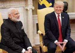 File pic - Narendra Modi and Donald Trump 