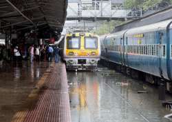 File pic - Operations of trains were halted after heavy rains lashed Mumbai