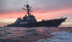  US Navy warship John S. McCain collides with tanker near Singapore