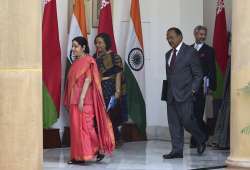 Sushma Swaraj in New York to attend UNGA