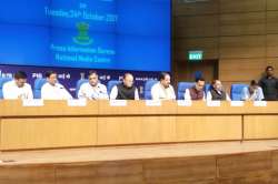 Finance Minister Arun Jaitley is addressing a press conference in National Media Centre, New Delhi.