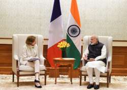 Florence Parly calls on PM Narendra Modi in New Delhi on October 28