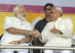 PM Modi with Nitish Kumar at the Centenary Celebrations of Patna University