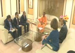 Microsoft founder Bill Gates meets Uttar Pradesh Chief Minister Yogi Adityanath in Lucknow.