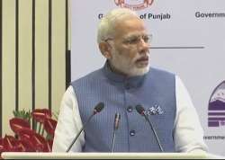 PM Narendra Modi at Vigyan Bhawan in New Delhi.