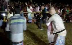 “Kissing competition” organised by two Jharkhand Mukti Morcha JMM MLAs in Pakur's Dumaria village in Jharkhand