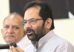 File pic of Union minister Mukhtar Abbas Naqvi