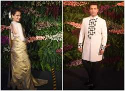 Kangana Ranaut and Karan Johar at Virat Kohli-Anushka Sharma wedding reception