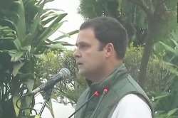 Rahul Gandhi addressing the party members at the 133rd foundation day of the Congress party