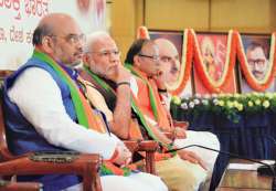 BJP President Amit Shah, Prime Minister Narendra Modi and Finance Minister Arun Jaitley