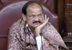 Rajya Sabha chairperson M Venkaiah Naidu attends the Rajya Sabha in New Delhi on Tuesday