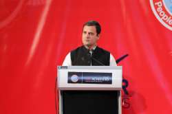 Rahul Gandhi during an interaction with the NRIs in Bahrain