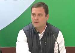 Congress president Rahul Gandhi addresses media in New Delhi 