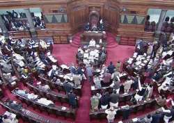 A view of the Rajya Sabha in New Delhi