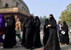 Muslim women at Parliament on Jan 3, 2018