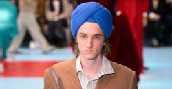 Gucci turbans on white models