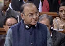 Finance Minister Arun Jaitley speaks in the Lok Sabha in New Delhi