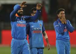 Virat Kohli, Kuldeep Yadav, Yuzvendra Chahal