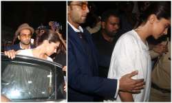 Deepika Padukone Ranveer Singh for Sridevi funeral