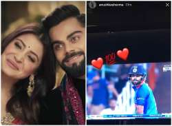 Anushka Sharma cheers for husband Virat Kohli as she scores a ton