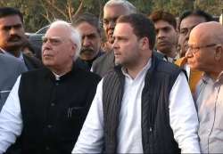 Rahul Gandhi addressing the media after meeting President Kovind.