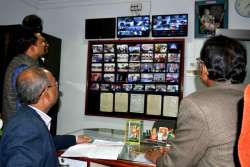 Students appearing for board examinations being monitored through CCTV 