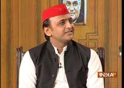 Former Uttar Pradesh chief minister Akhilesh Yadav at India TV Samvaad in Uttar Pradesh's Lucknow.