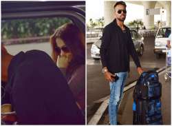 Elli AvRam sees off Hardik Pandya at Mumbai airport