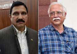 Telugu Desam Party ministers Ashok Gajapathi Raju and YS Chowdary.