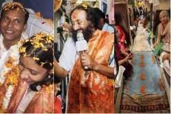 In a first, couple ties knot on train as Sri Sri Ravi Shankar recites mantras