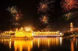 Fireworks at Golden Temple on the occasion of Baisakhi festival