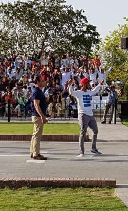 Attari-Wagah border, Pak cricketer Hassan Ali 